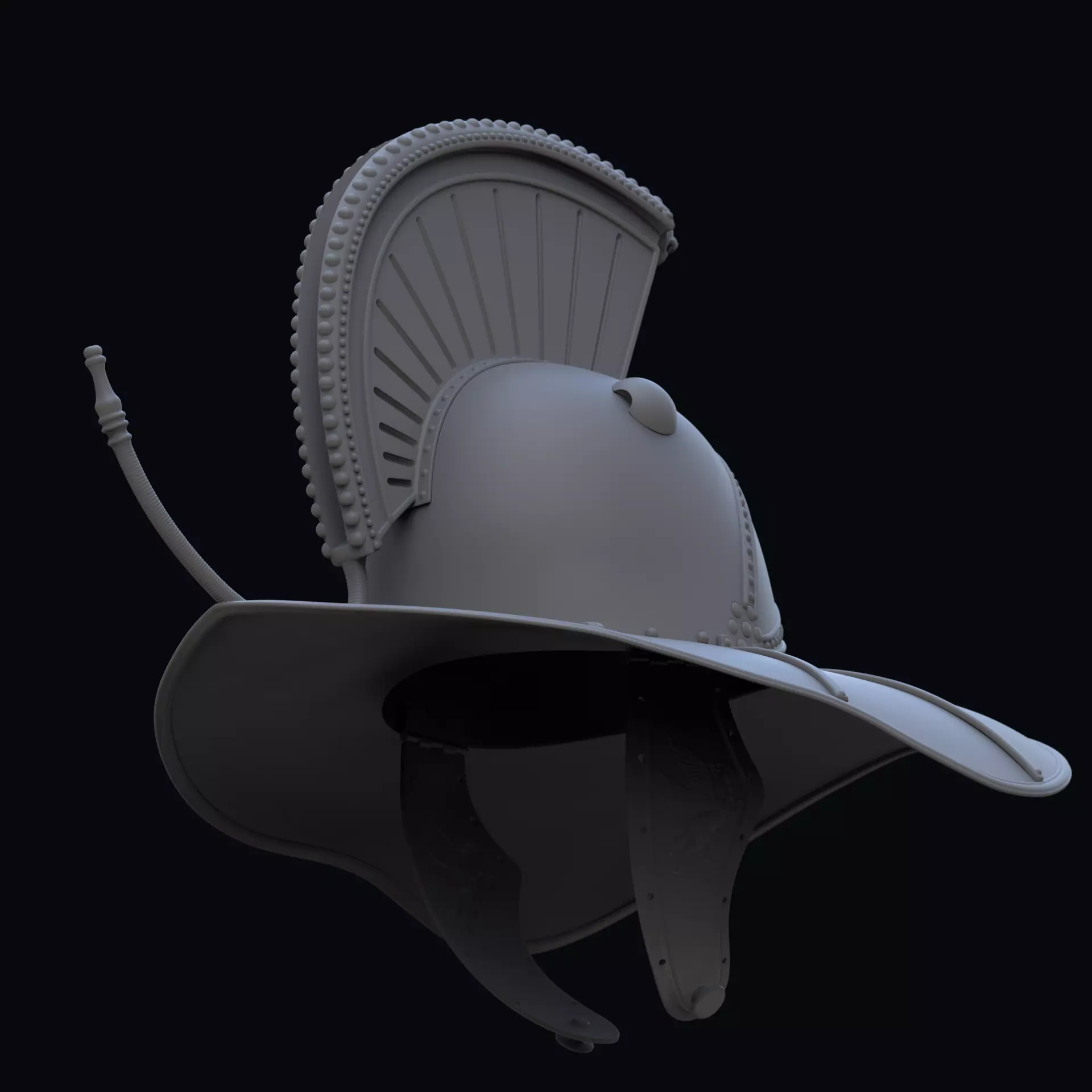 Hoplomachus gladiator helmet 3D print model_8