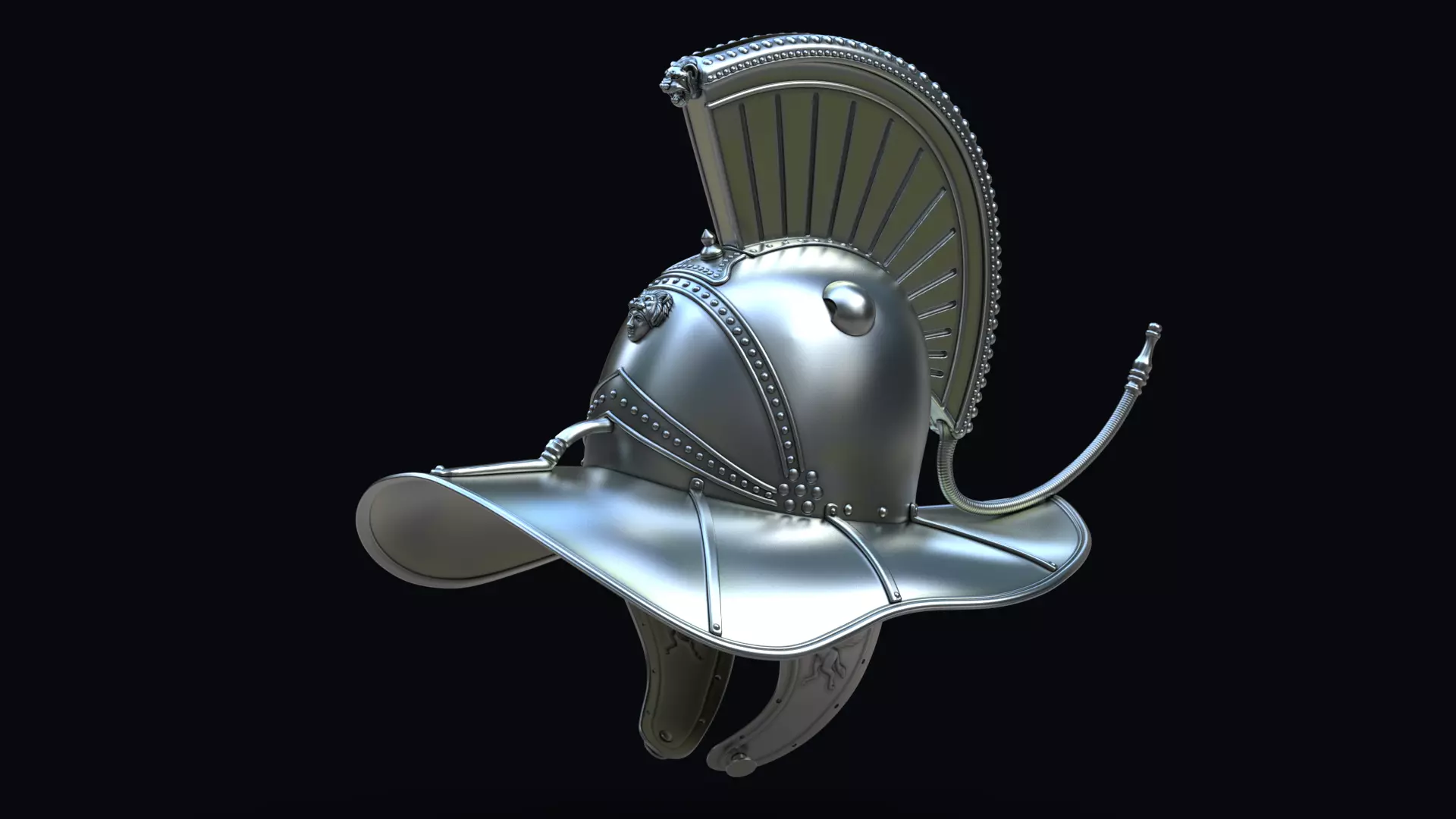Hoplomachus gladiator helmet 3D print model_0