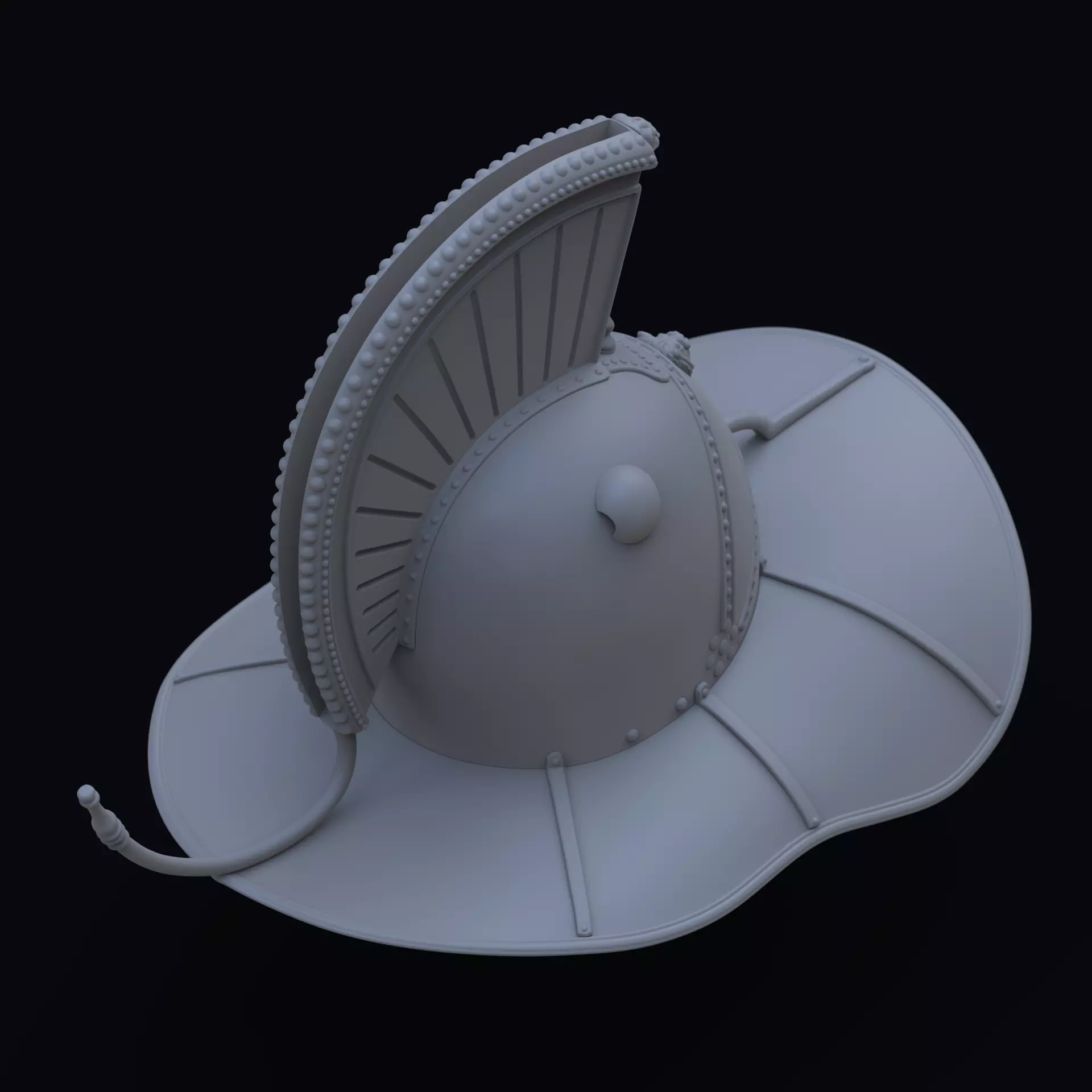 Hoplomachus gladiator helmet 3D print model_9