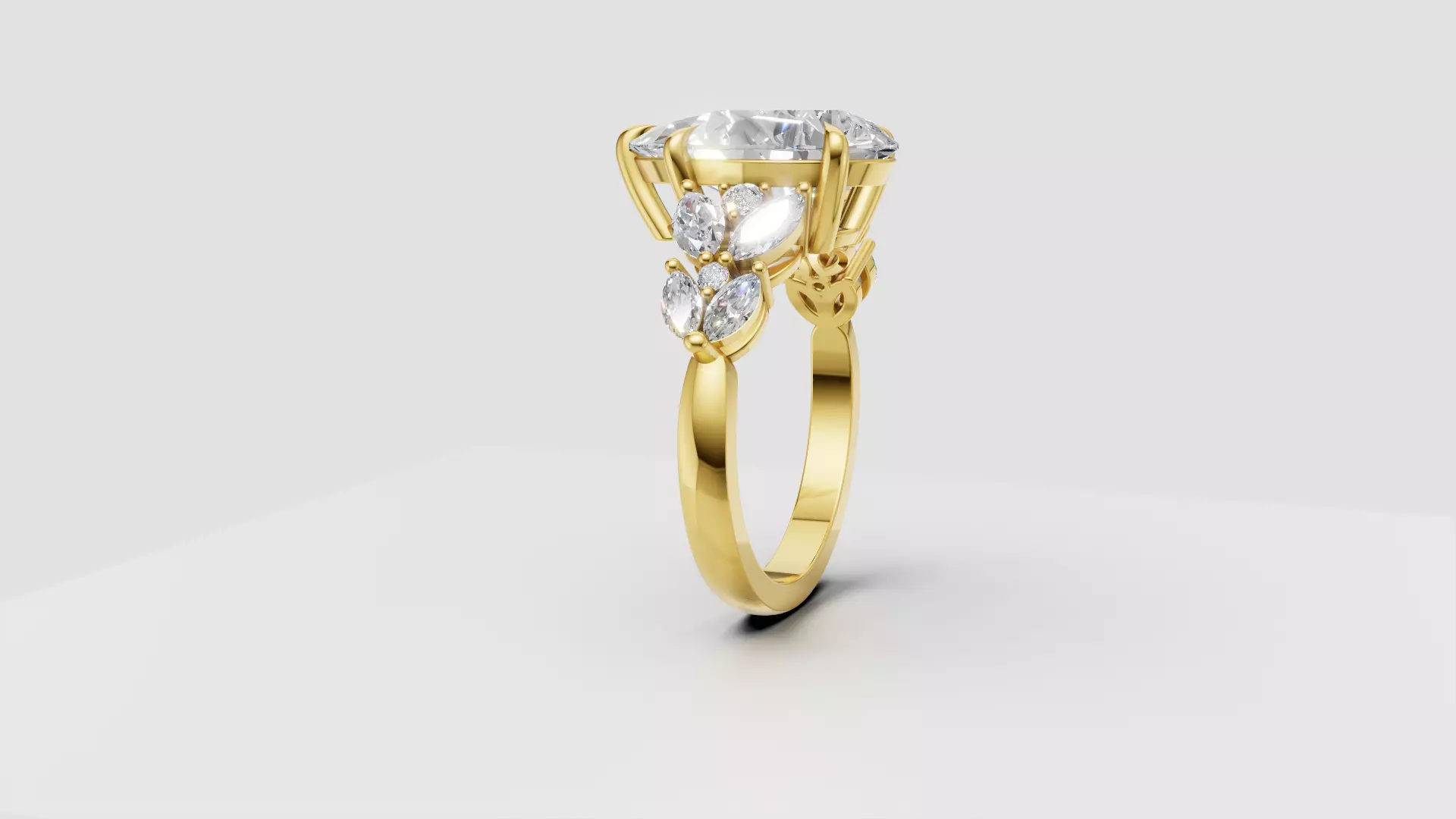 Engagement Ring 3D print model_8