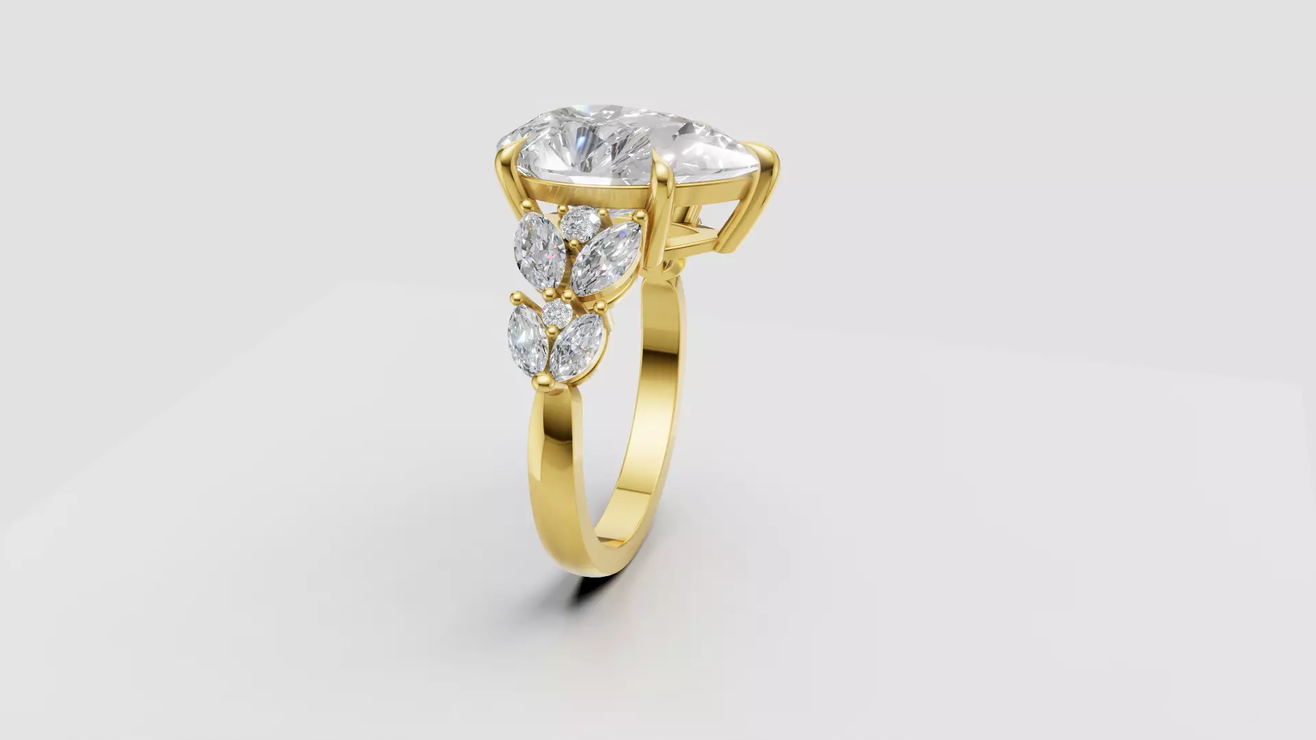Engagement Ring 3D print model_6