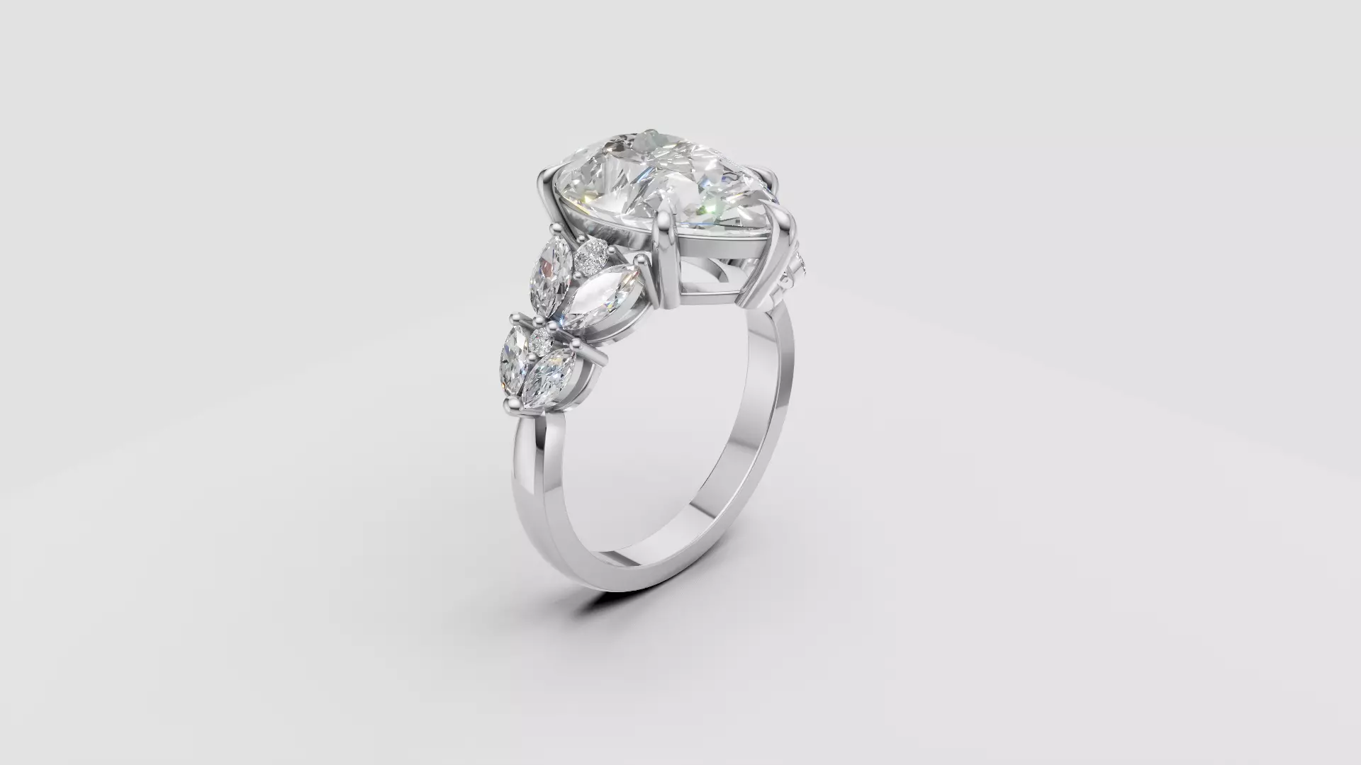 Engagement Ring 3D print model_29