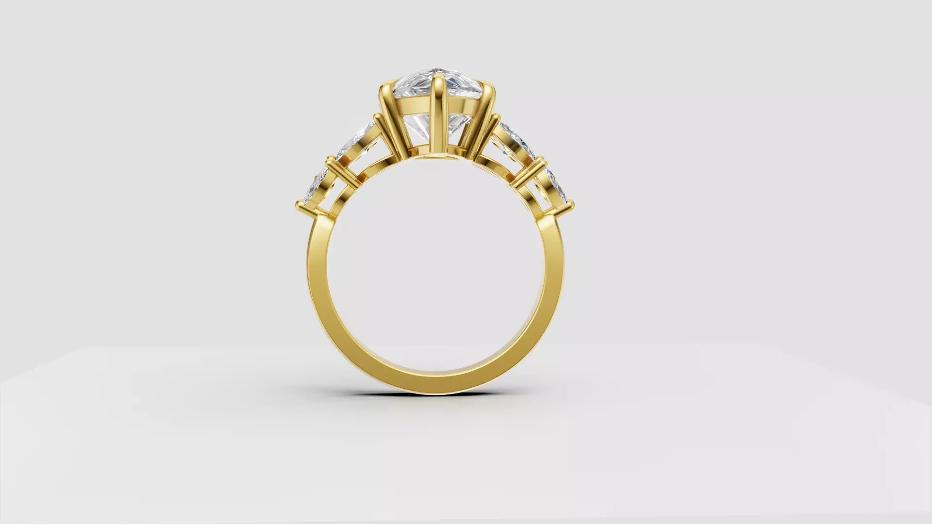Engagement Ring 3D print model_5