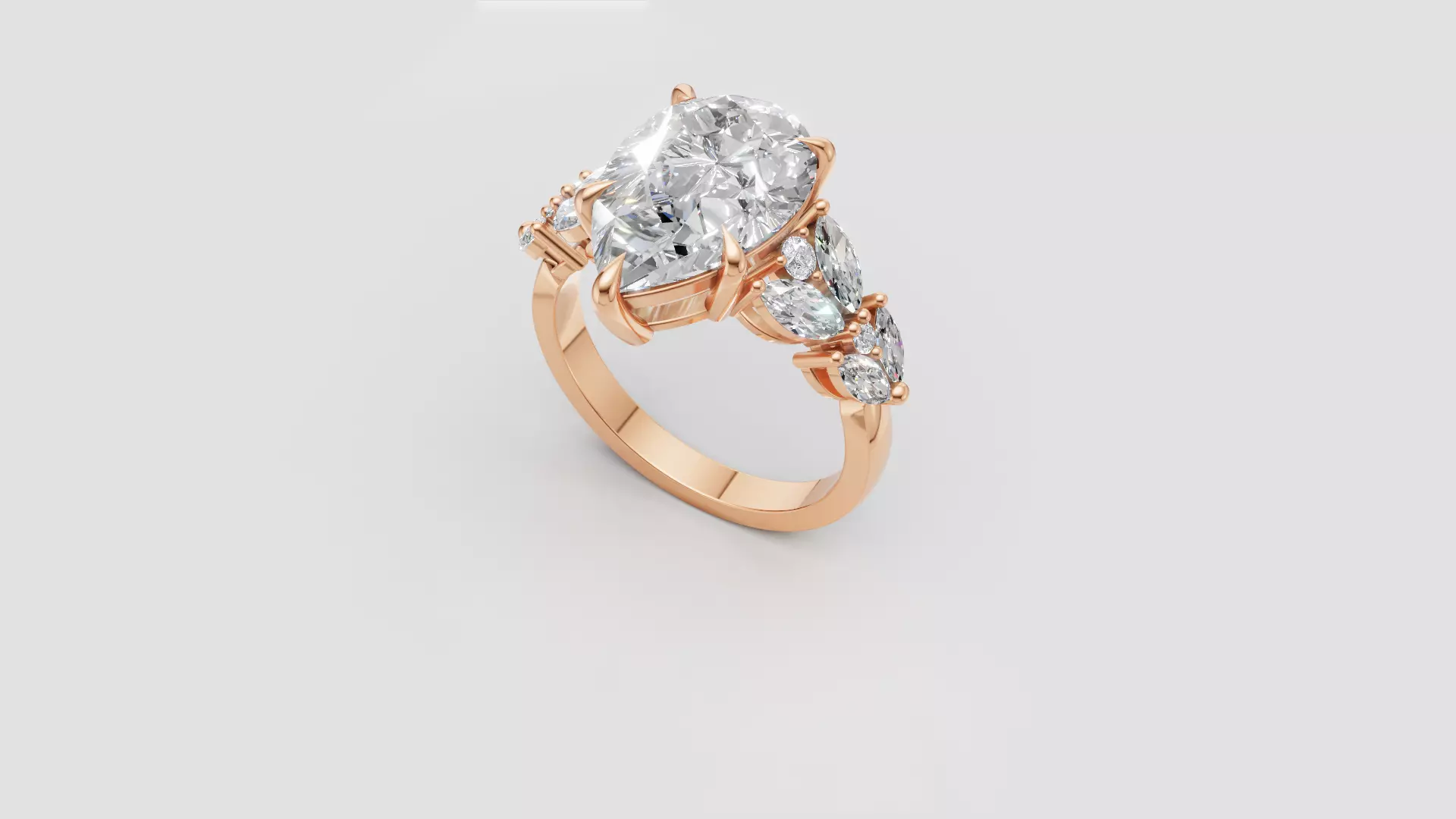 Engagement Ring 3D print model_21