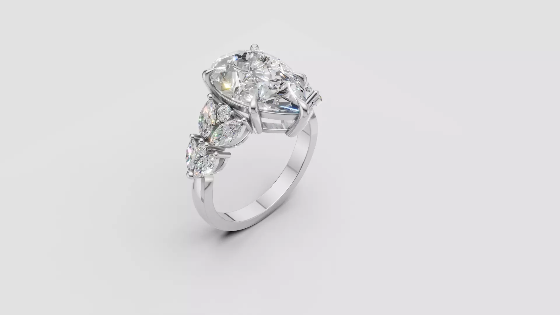 Engagement Ring 3D print model_0