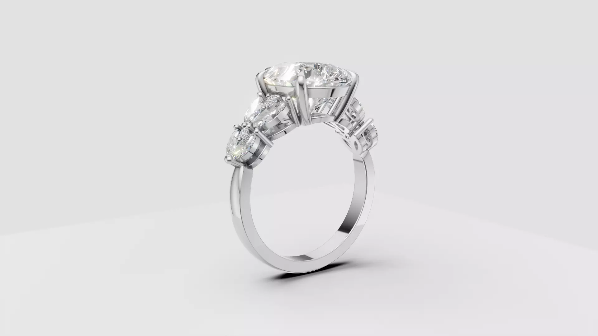 Engagement Ring 3D print model_23