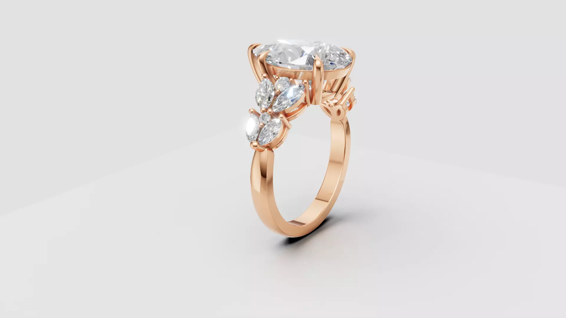 Engagement Ring 3D print model_12