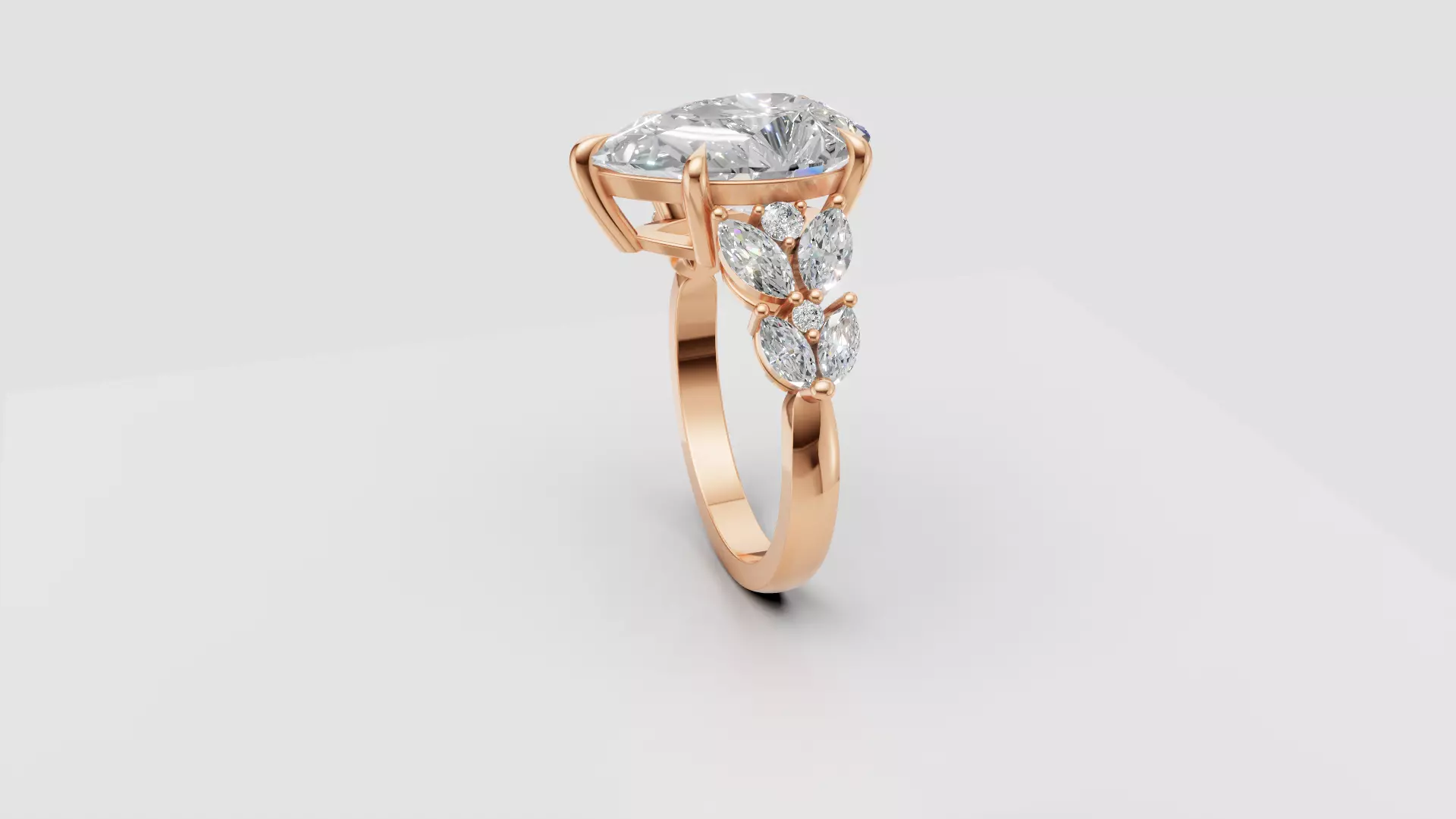 Engagement Ring 3D print model_14