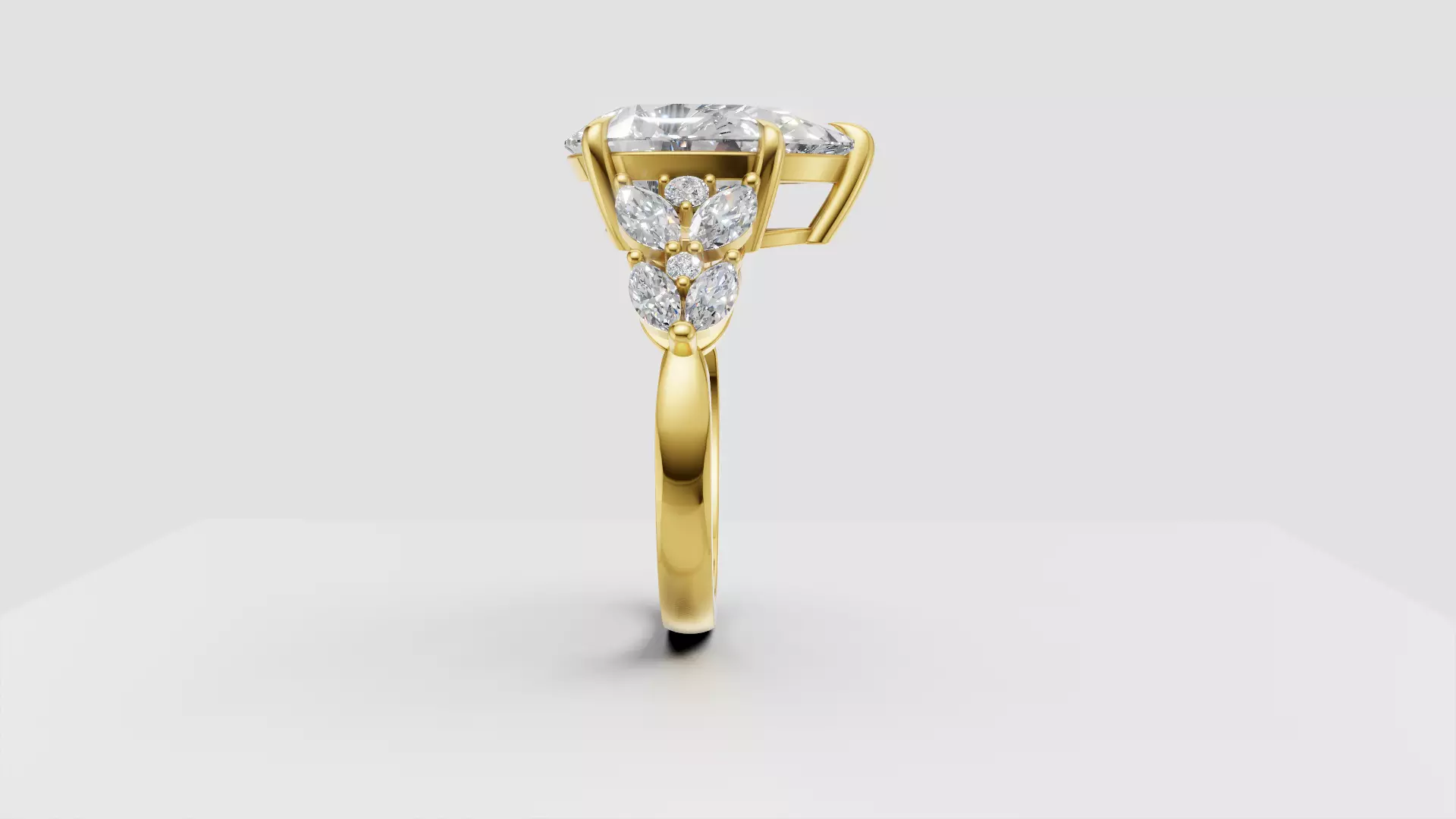 Engagement Ring 3D print model_10
