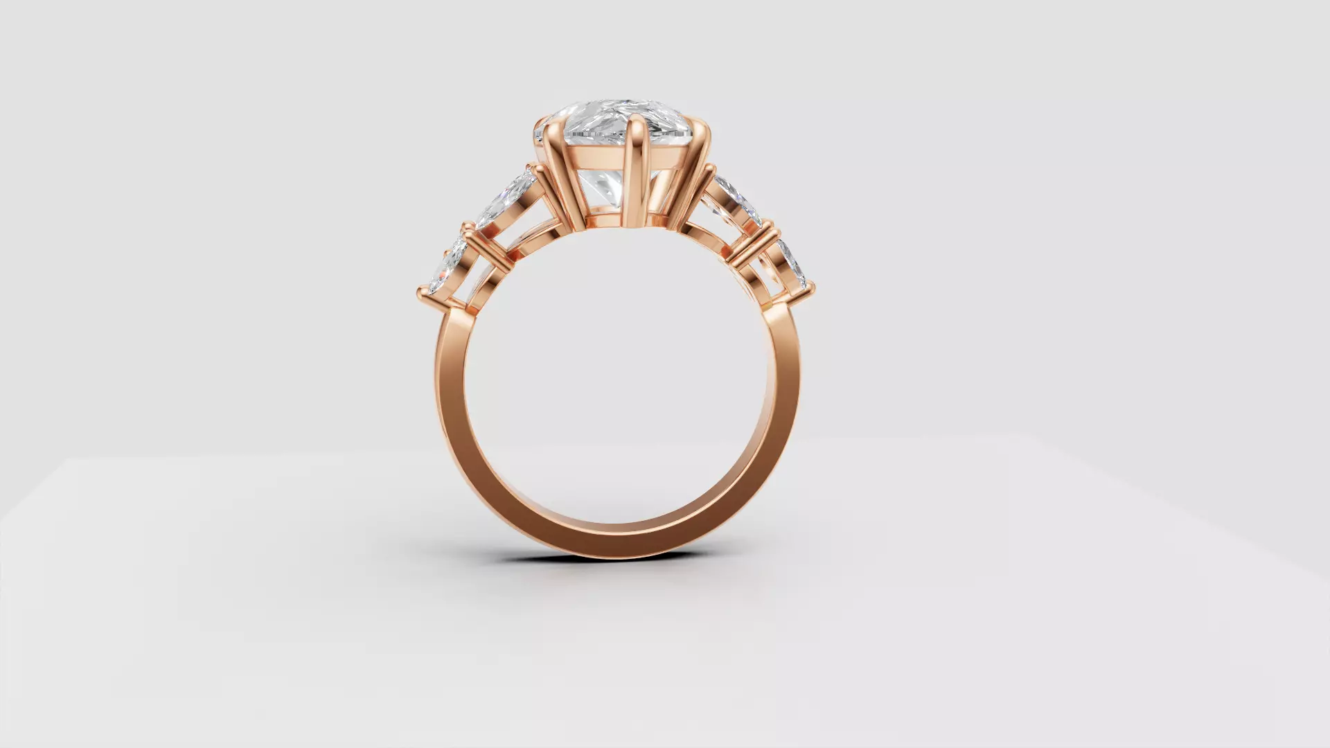 Engagement Ring 3D print model_19