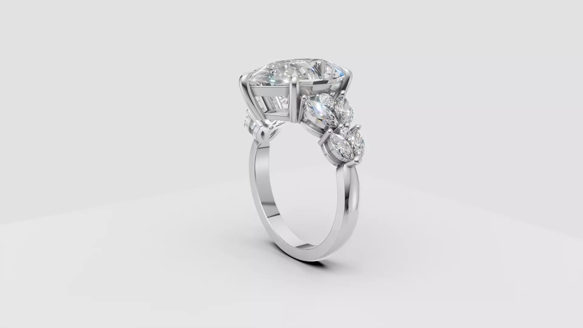 Engagement Ring 3D print model_13