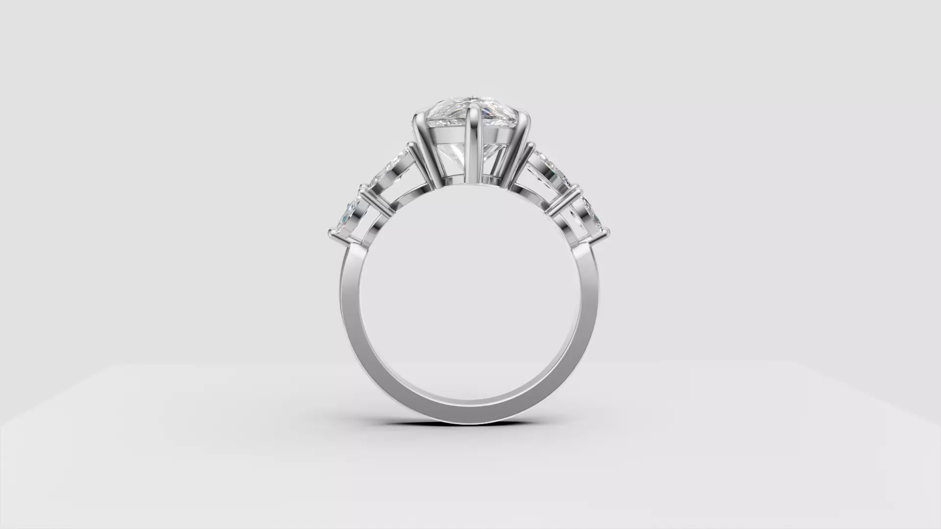 Engagement Ring 3D print model_3