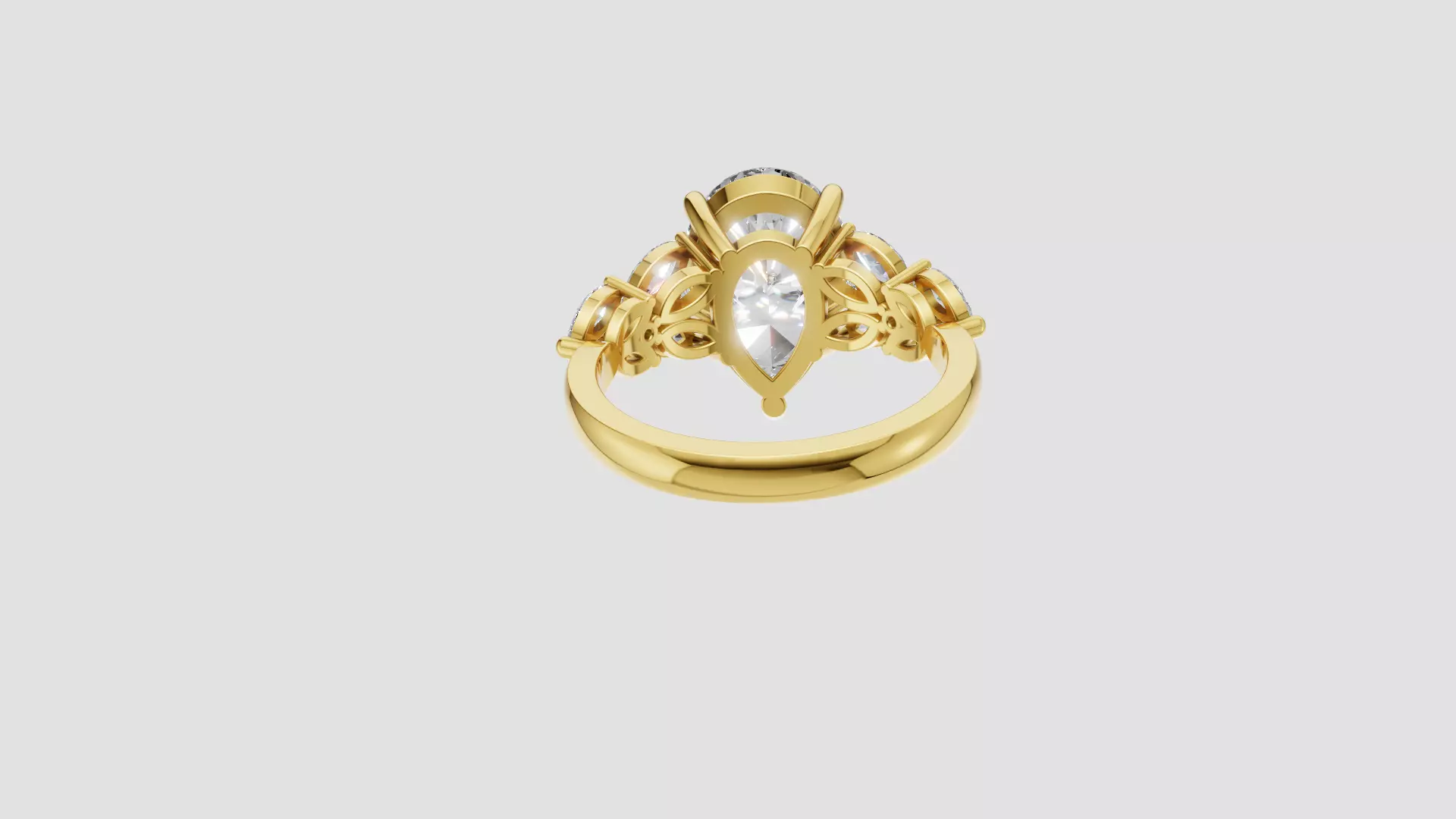 Engagement Ring 3D print model_7