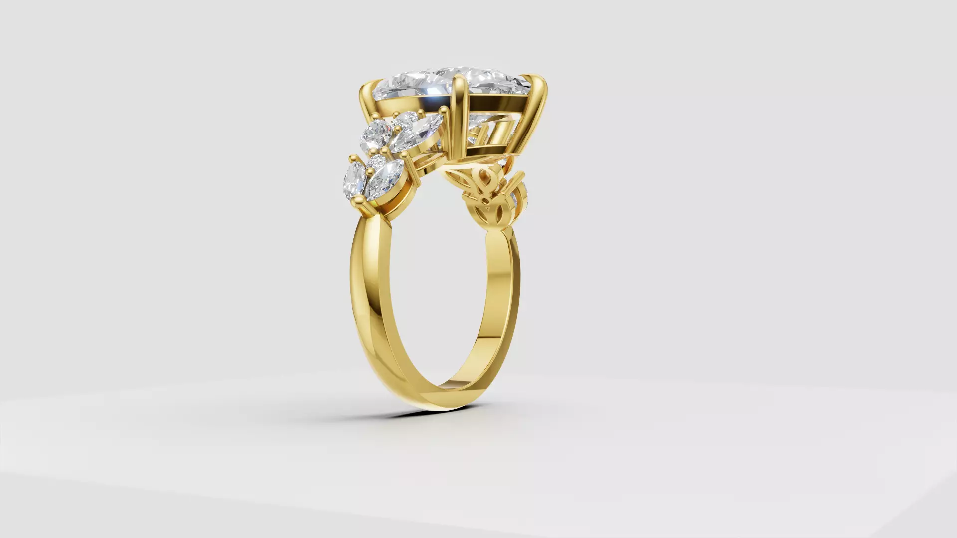Engagement Ring 3D print model_9