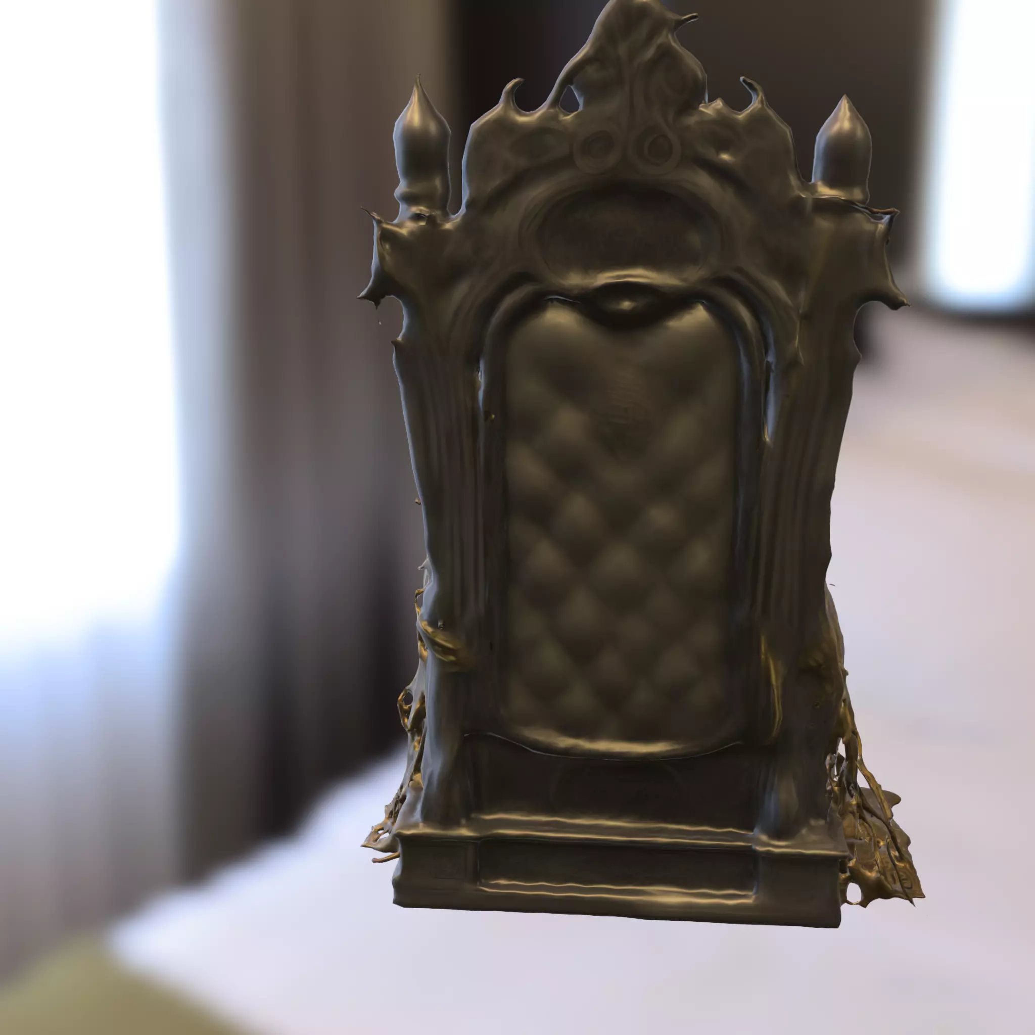 Gothic Throne 3D model_2