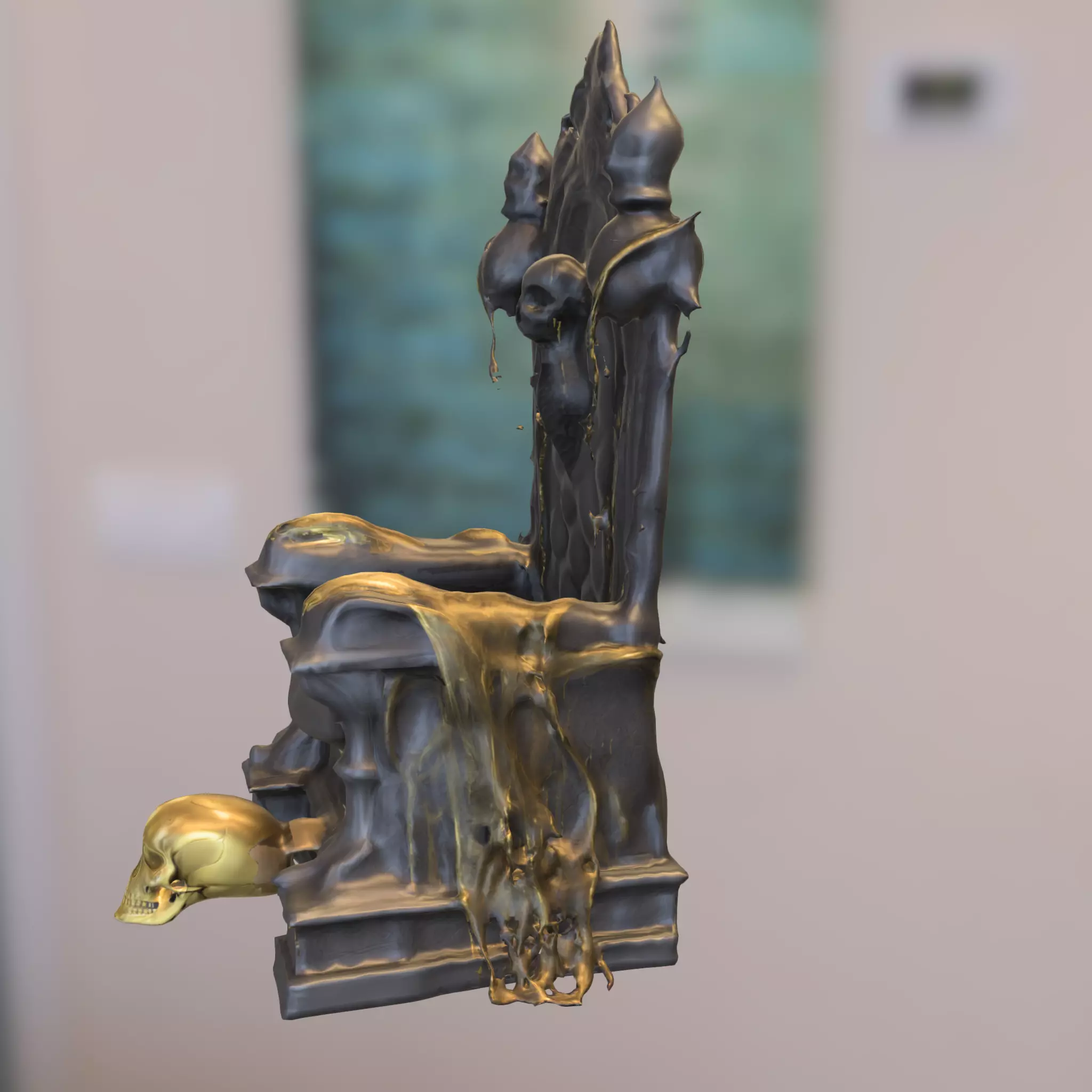 Gothic Throne 3D model_0