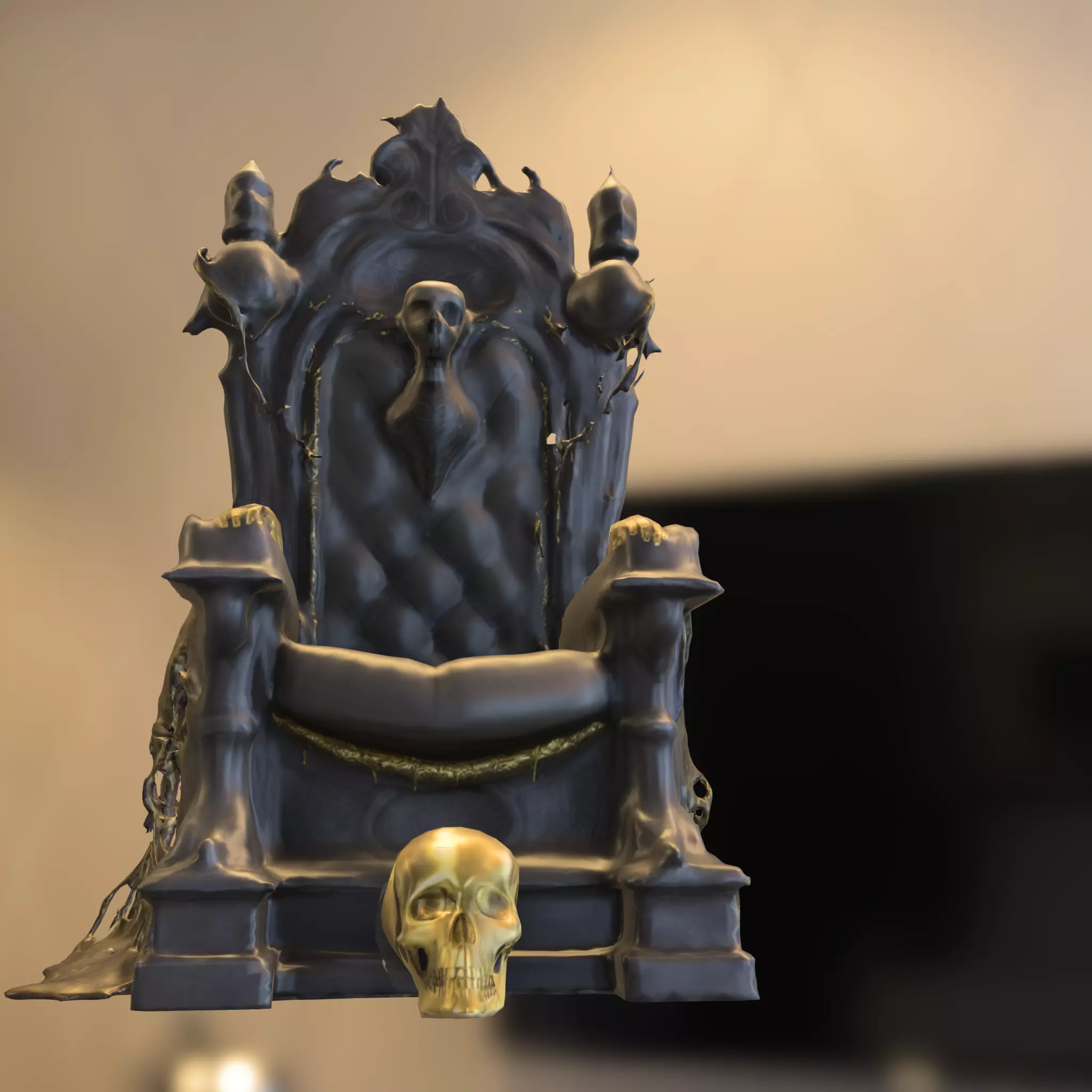 Gothic Throne 3D model_4