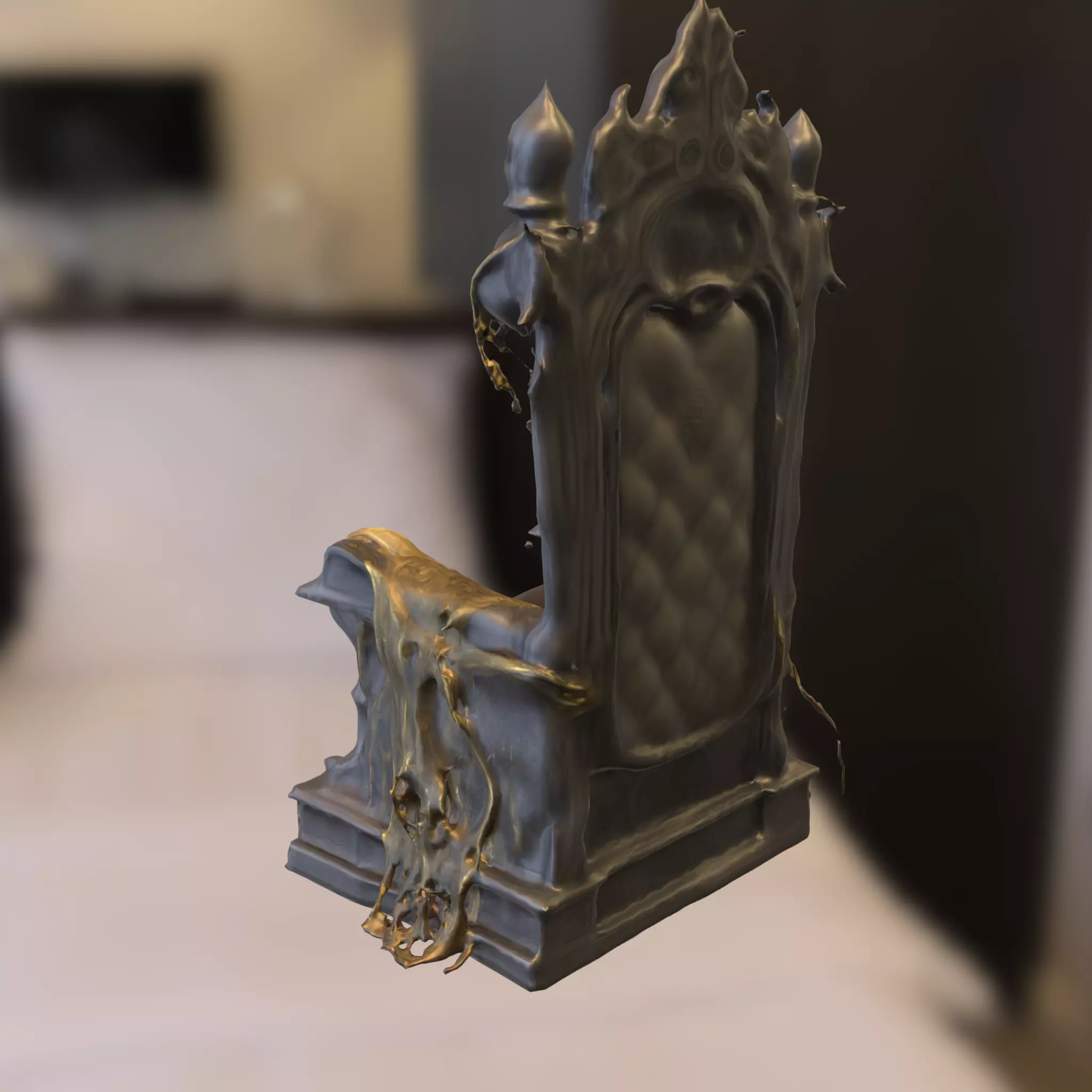Gothic Throne 3D model_1