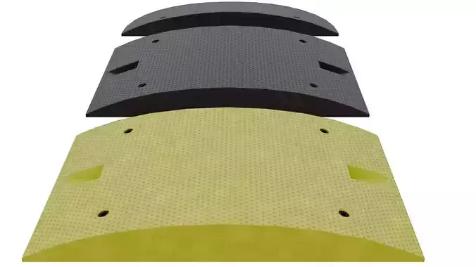 Speed Bump Low-poly 3D model 5