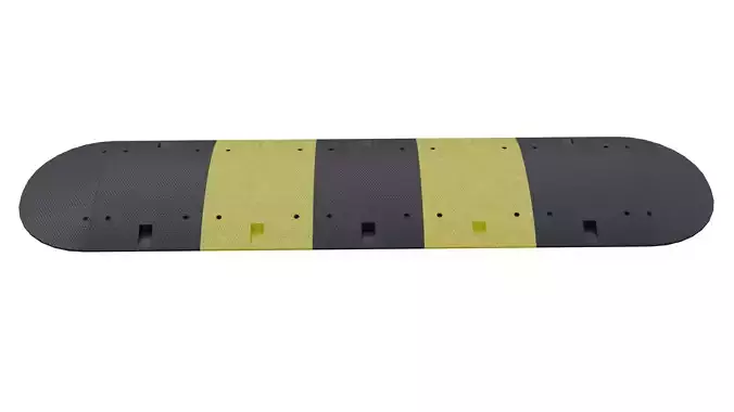 Speed Bump Low-poly 3D model 2