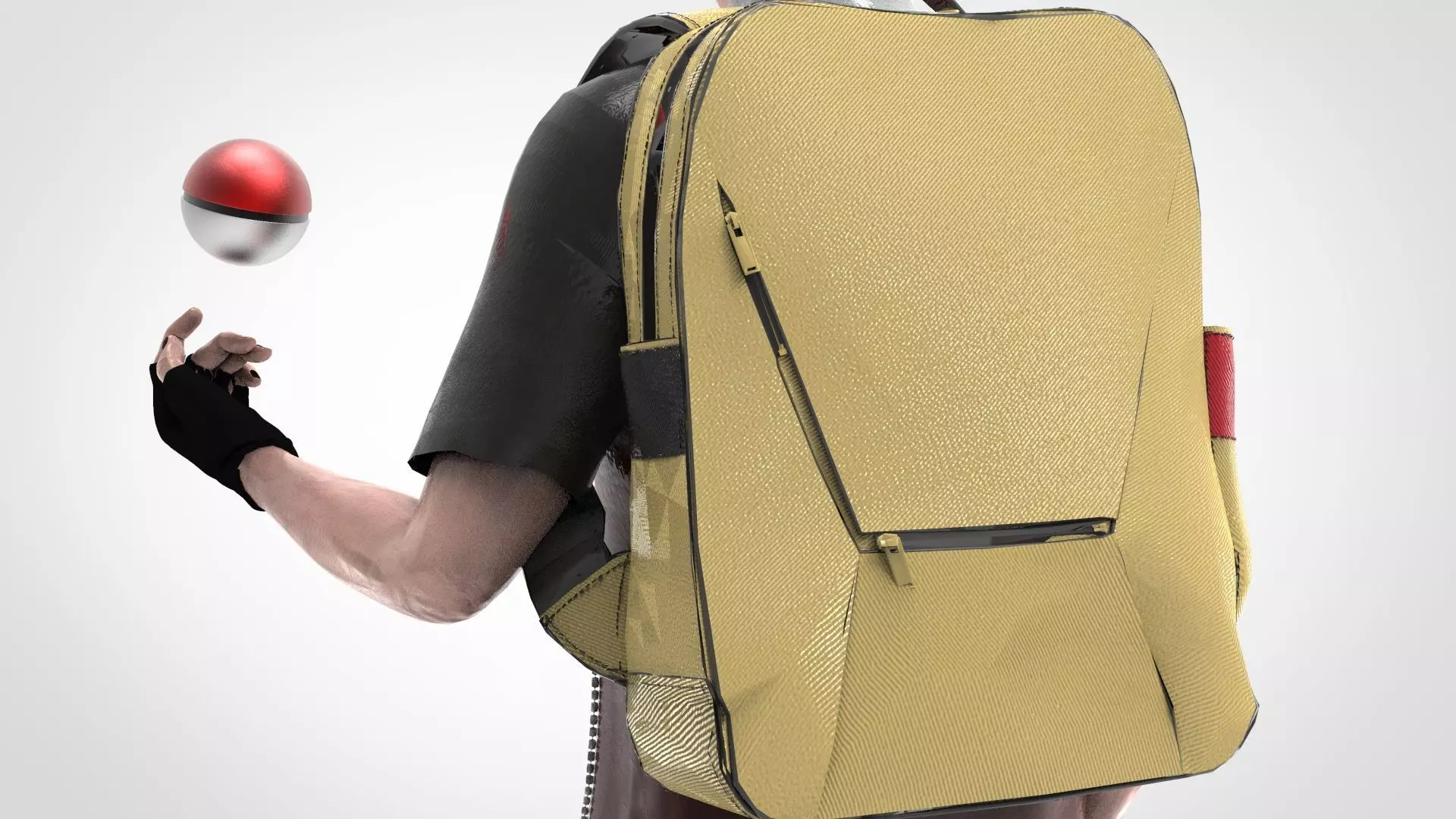 RED Pokemon Trainer  Low-poly 3D model_5