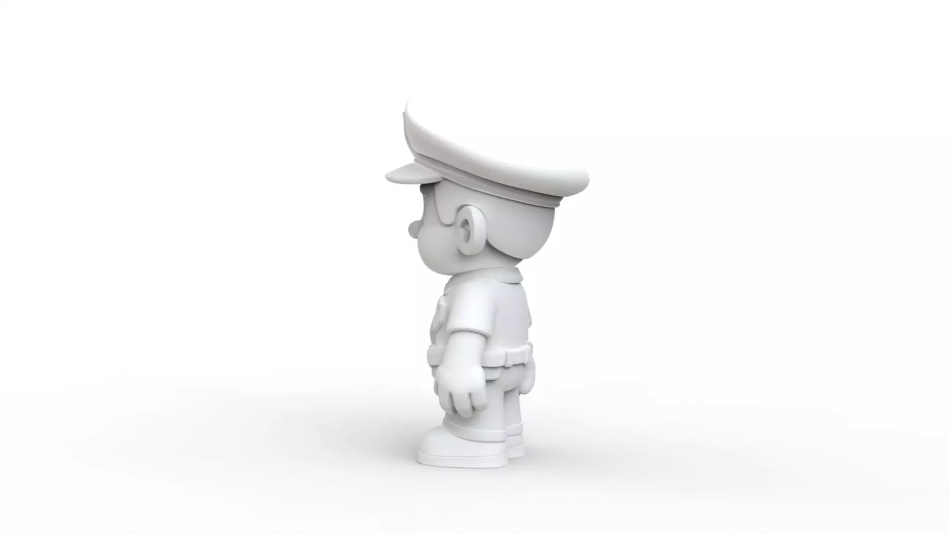 Cartoon Policeman 3D Printable 3D print model_3