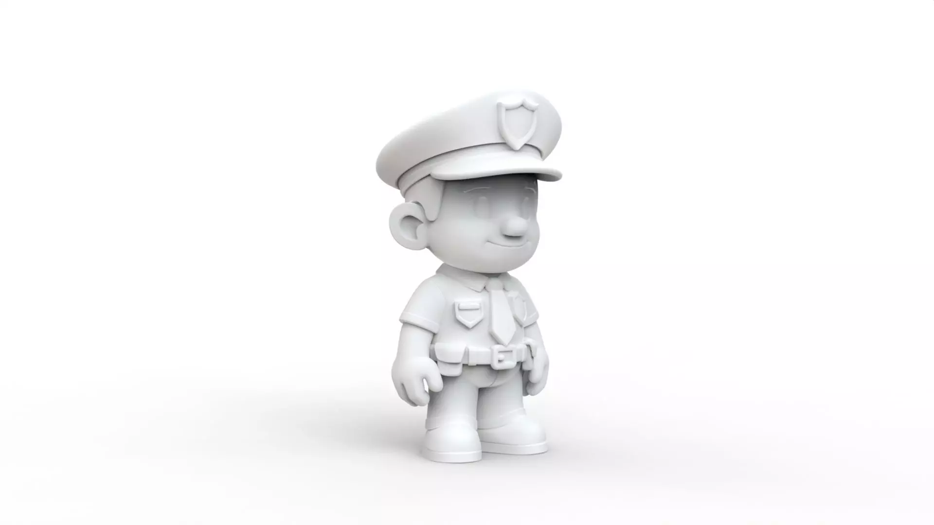 Cartoon Policeman 3D Printable 3D print model_1