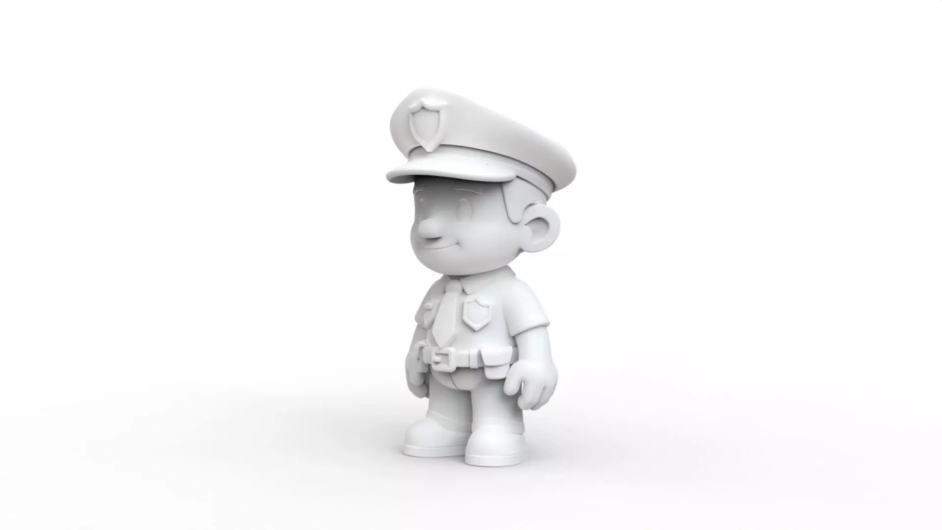 Cartoon Policeman 3D Printable 3D print model_2