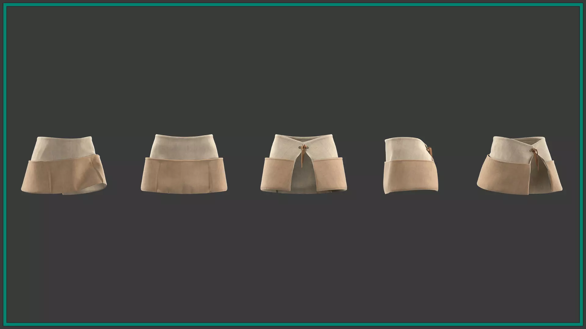 8 female apron 3D model_7