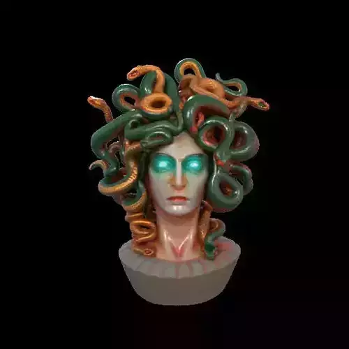 1983Medusa Gorgon Head 3D Model  magic
