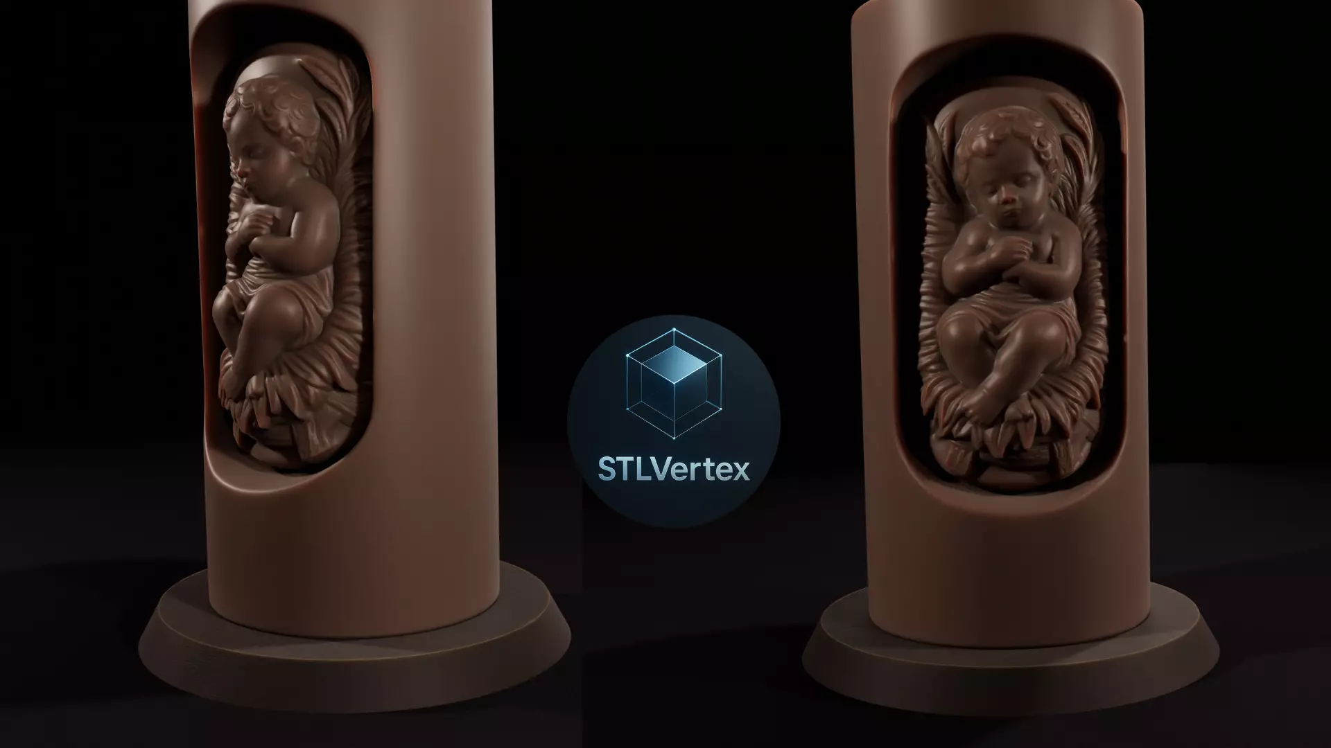 Baby Jesus in Candle  3D print model_5