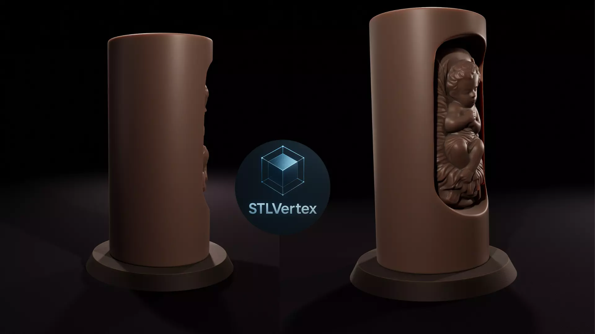 Baby Jesus in Candle  3D print model_4