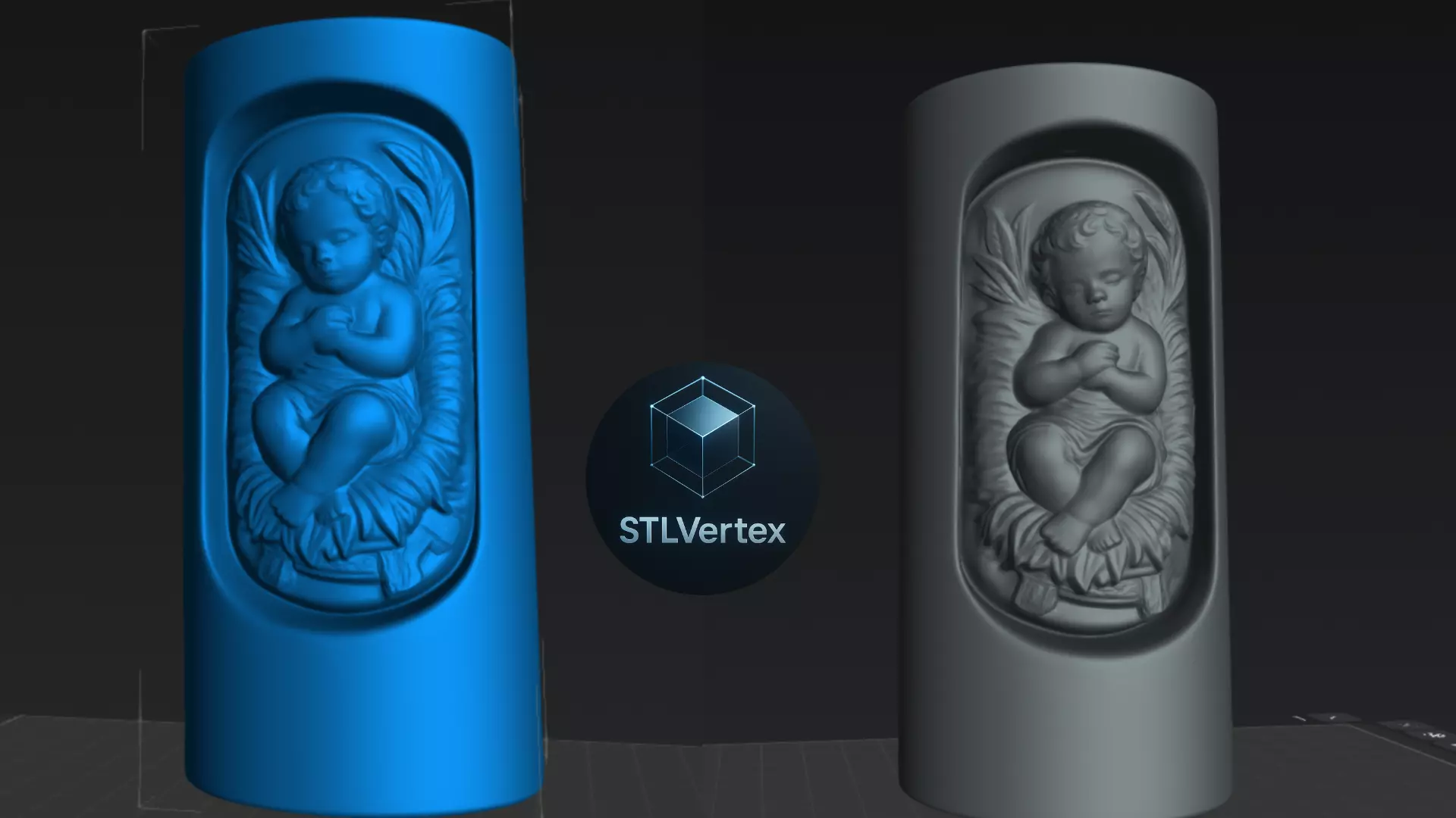 Baby Jesus in Candle  3D print model_3