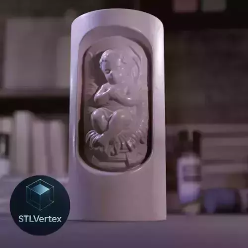 Baby Jesus in Candle  3D print model