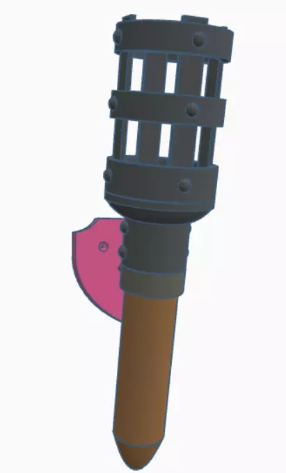 Medieval Viking Wall Sconce 3D print model_1