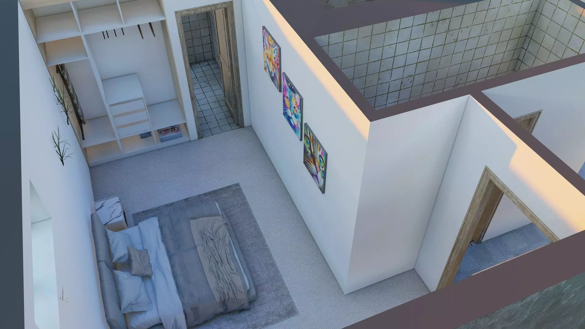 Underground Furnished House 3D Model 3D model_2