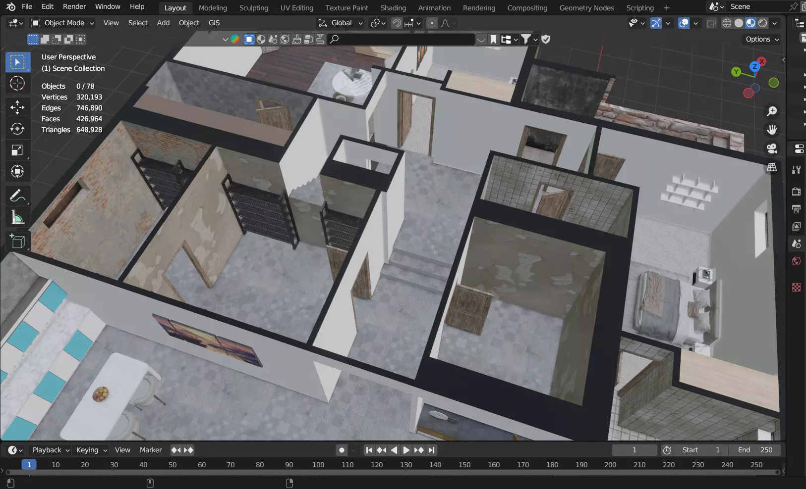 Underground Furnished House 3D Model 3D model_5