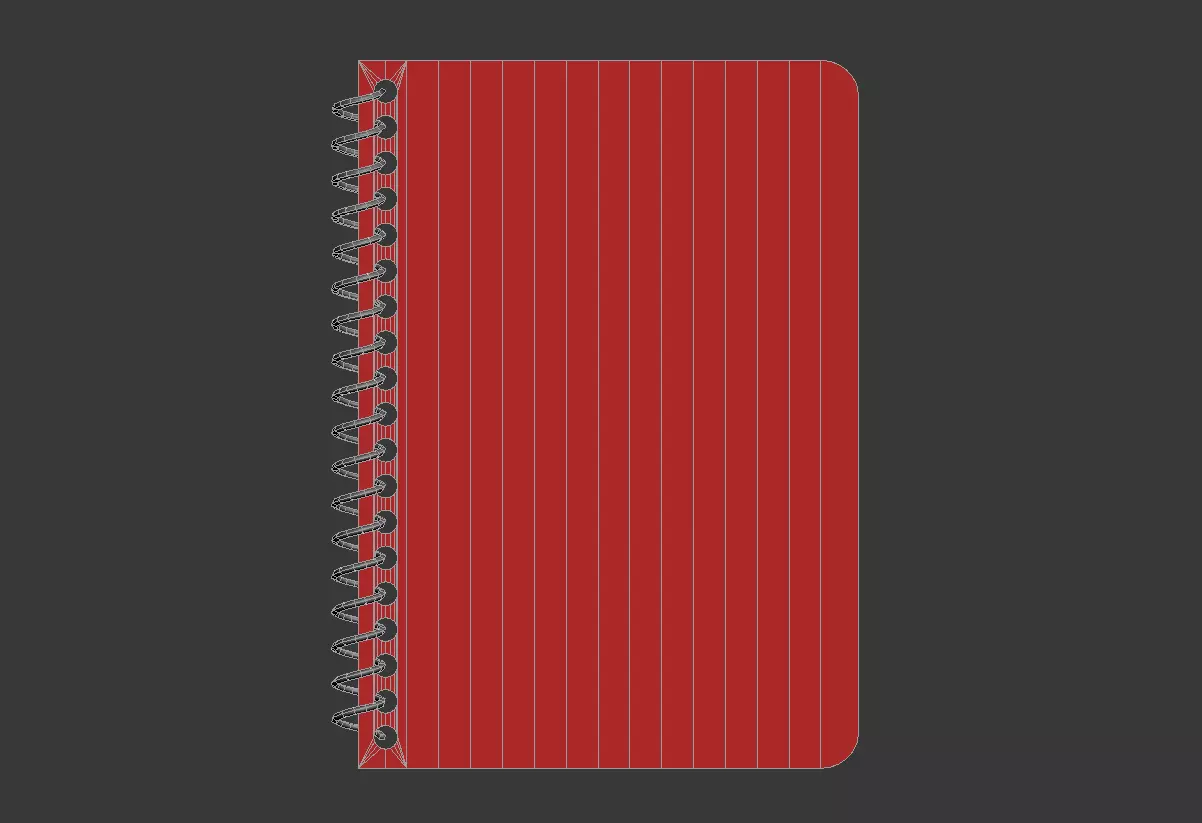 Animated Notepad or 3D model the paper notebook and Book Low-poly 3D model_10