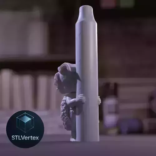 Cherub Hugging Candle 3D print model