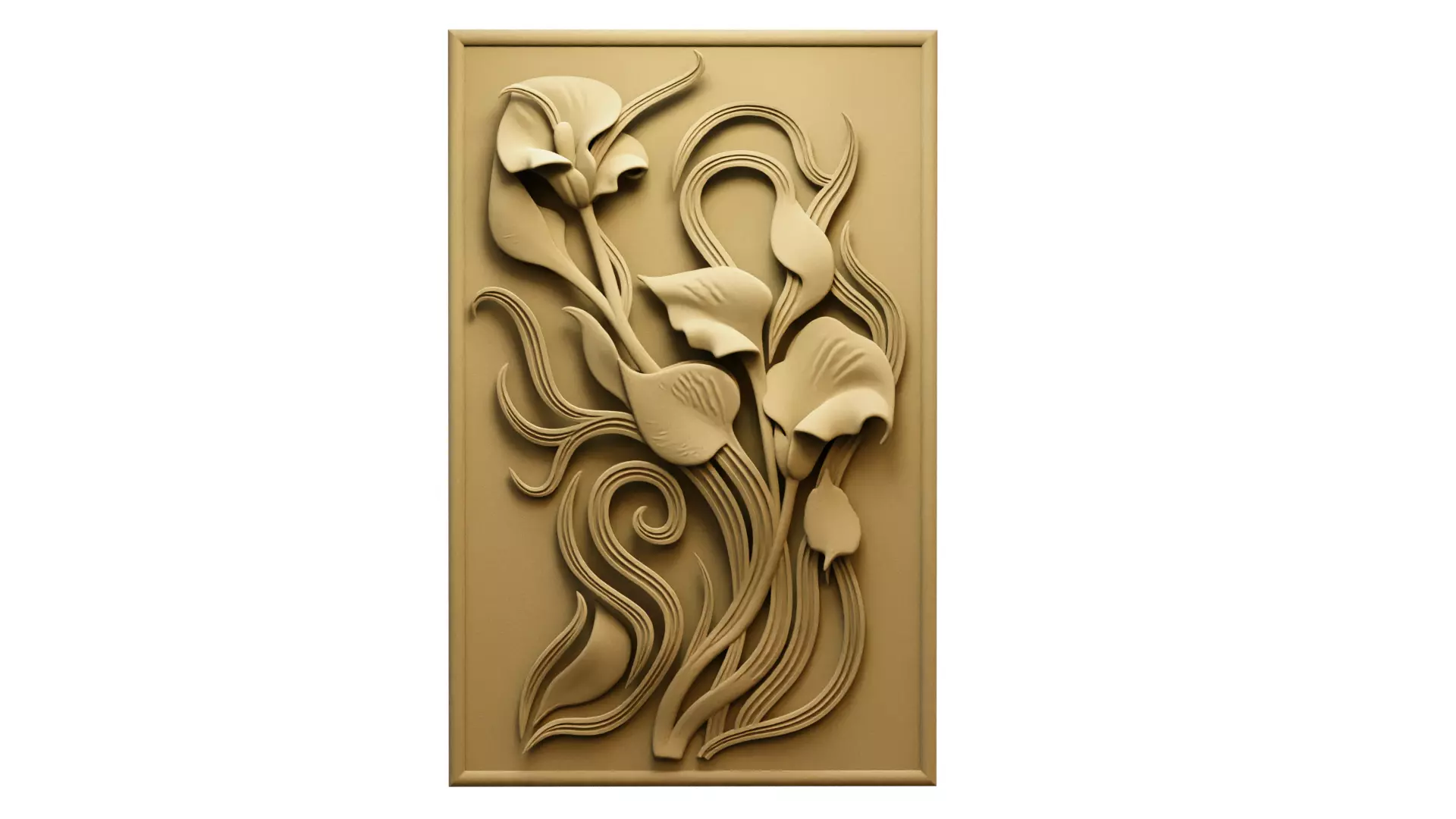 Modern Relief Wall Mural Decor CNC 3D Print 02 3D model_2