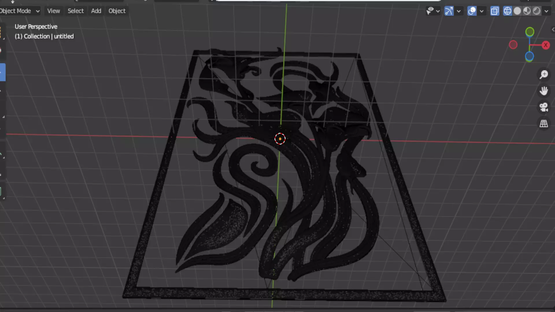 Modern Relief Wall Mural Decor CNC 3D Print 02 3D model_16