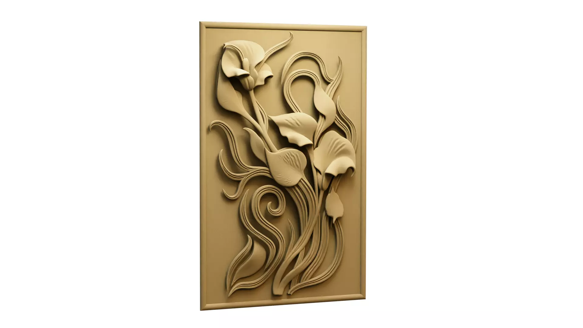 Modern Relief Wall Mural Decor CNC 3D Print 02 3D model_12