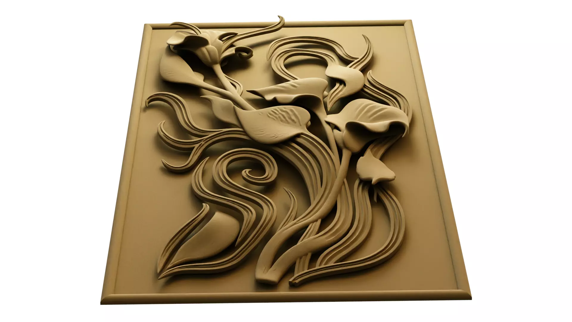 Modern Relief Wall Mural Decor CNC 3D Print 02 3D model_9