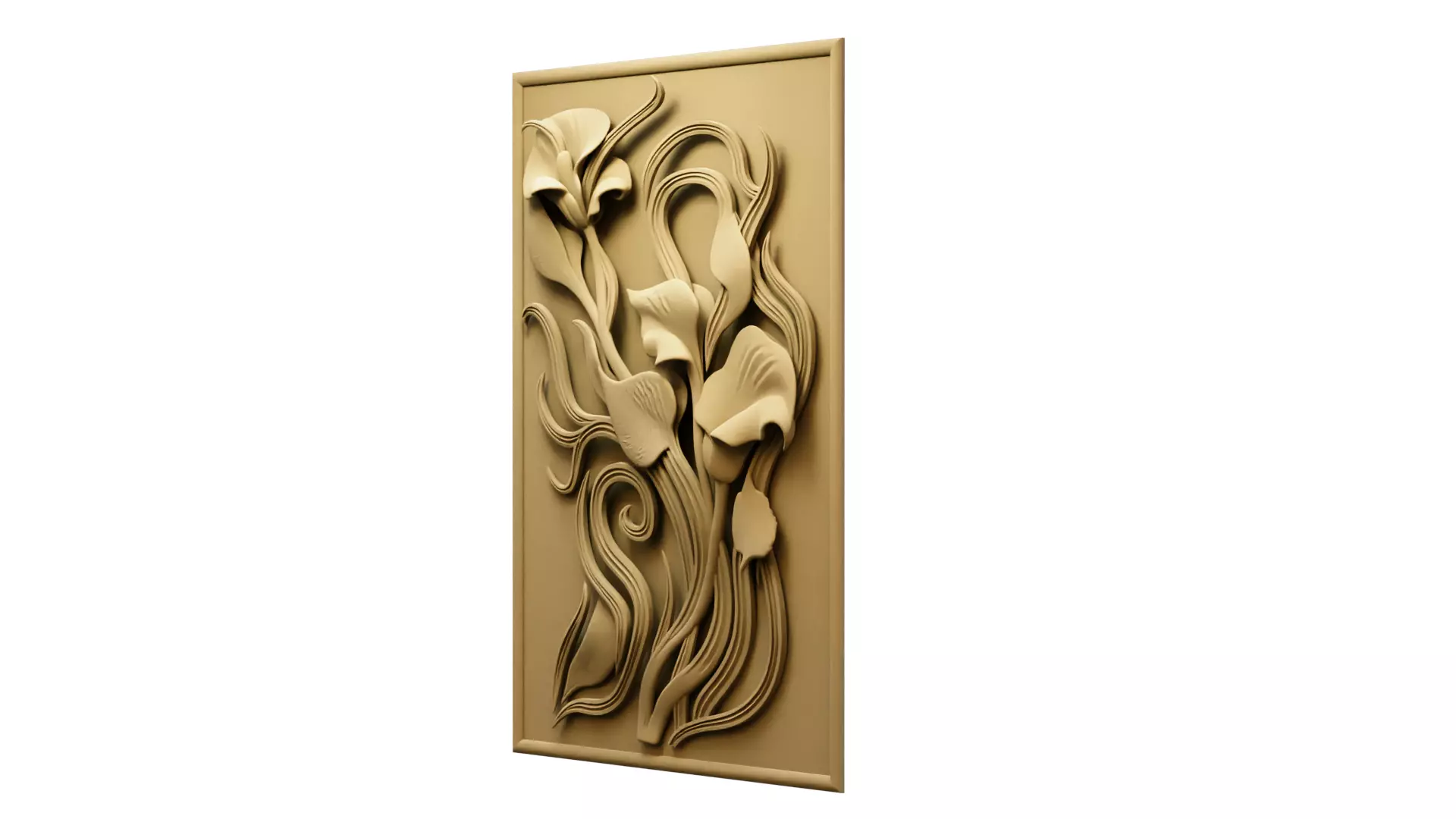 Modern Relief Wall Mural Decor CNC 3D Print 02 3D model_4