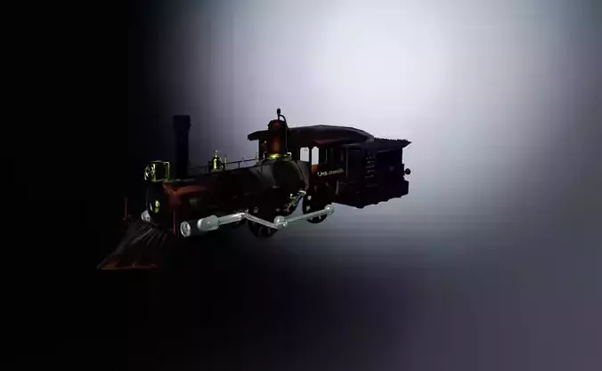 Train avec Tender texture rouge metal  Optimise pour animation