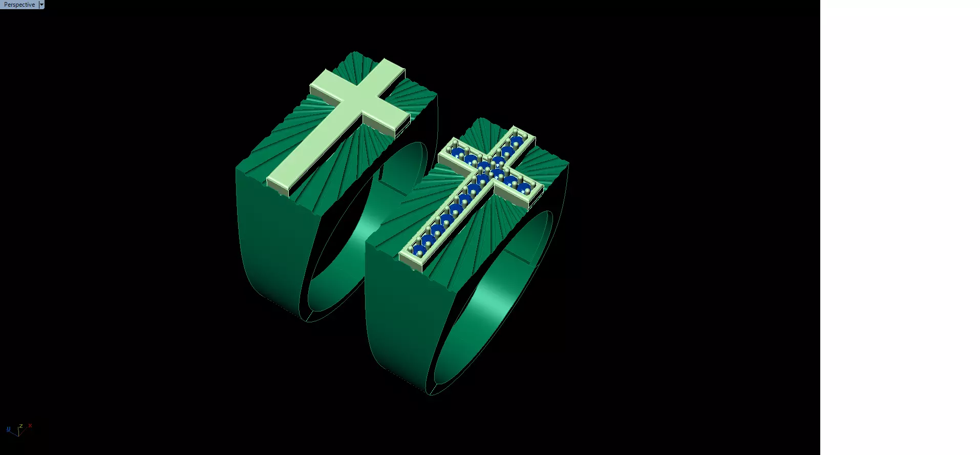 Cross Ring with two tone 3dm and stl file available  3D print model_1