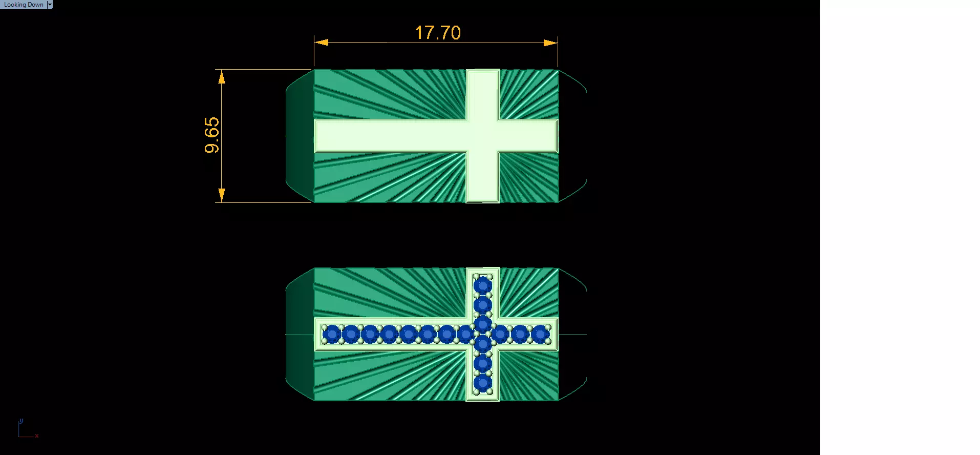 Cross Ring with two tone 3dm and stl file available  3D print model_2