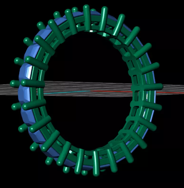 Ring ri215  emerald  square  3D print model_12