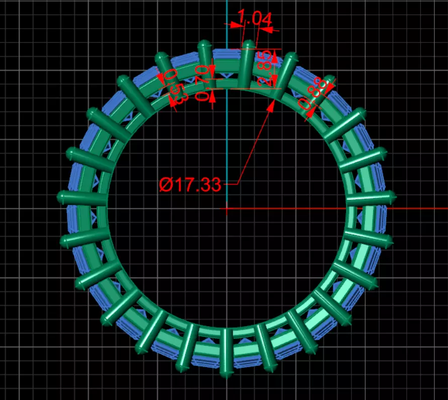 Ring ri215  emerald  square  3D print model_13