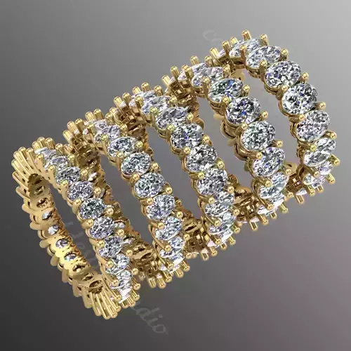 Ring ri214  oval  3D print model